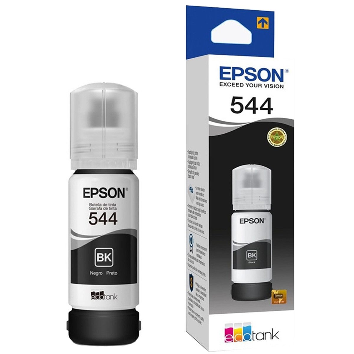 6960_ampliada.jpg Tinta Epson T544120 T544 Preto | L3150 L3110 L5190 L3250 L3210 5190 3150 3110 | Original 65ml - Imagem 1