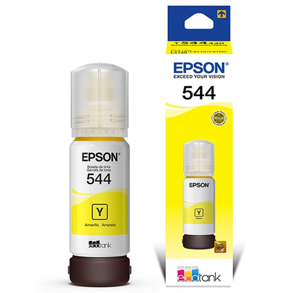 6963_ampliada.jpg Tinta Epson T544420 T544 Amarelo | L3150 L3110 L5190 L3250 L3210 5190 3150 3110 | Original 65ml - Imagem 1