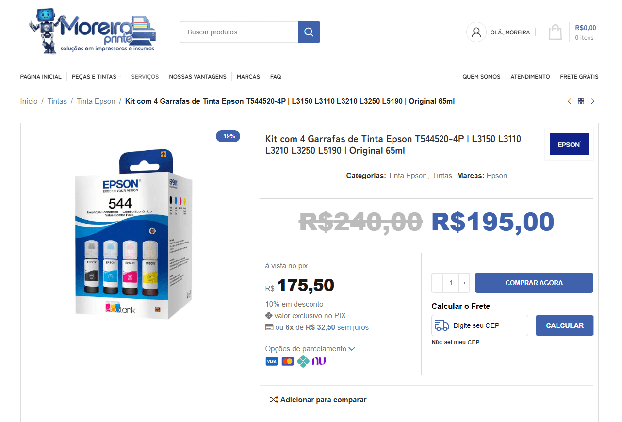Carrinho de compras